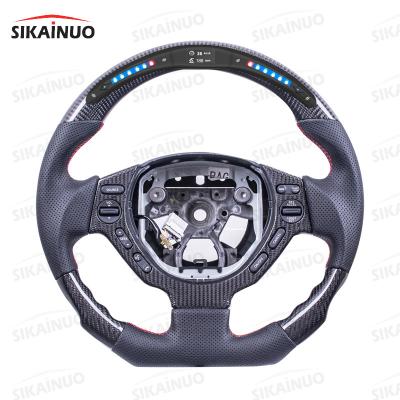 China Factory price luxury high quality handmade carbon fiber LED steering wheel fit for Nissan Skyline R35 GTR GTR 2009-2016 for sale