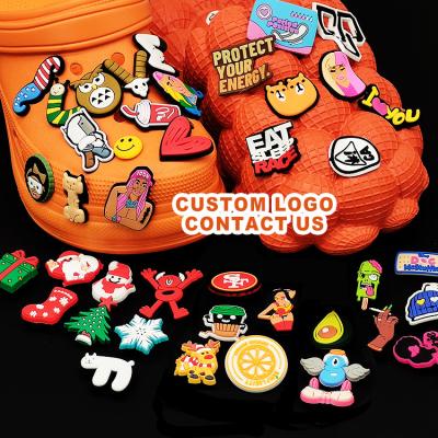 China Designer Rubber Clogs Custom Croc Anime Cartoon Letter Props 3D PVC Jug Shoe Decorations Wholesale Custom Logo Clog Charm for sale