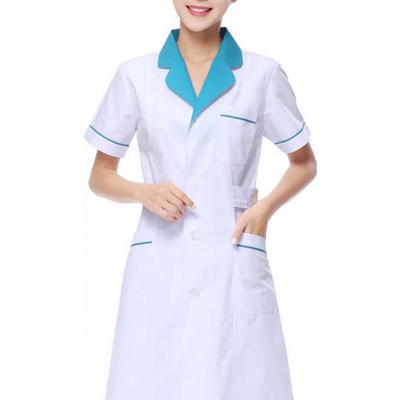 China Hospital Doctor Gown Workwear Long Sleeve And Medical Lab Short Ladies White Sleeve Coat for sale