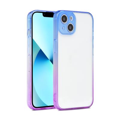 China New Design 1.5mm Two Color Gradient Shockproof Acrylic Mobile Phone Case For iphone 13/13 pro 13 pro max for sale