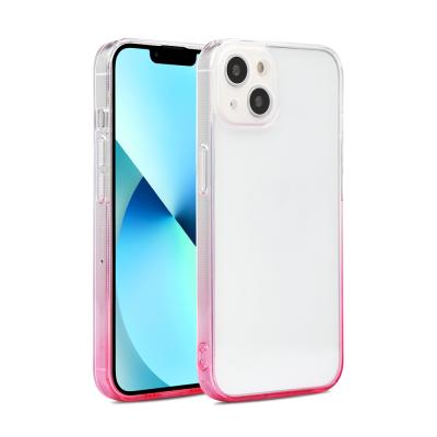 China New arrival 1.5mm gradient shockproof acrylic monochrome cell phone case for iphone 13/13 pro 13 pro max for sale