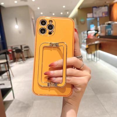 China Luxury Shockproof Electroplating Leather Case Kickstand Cell Phone Case For iphone 13/13 pro 13 pro max for sale