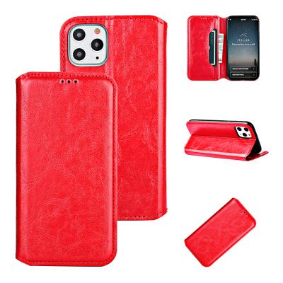 China 2020 New Arrival Crazy Horse Magnet Smooth Shockproof High Quality PU Leather Case For iphone 11 for sale