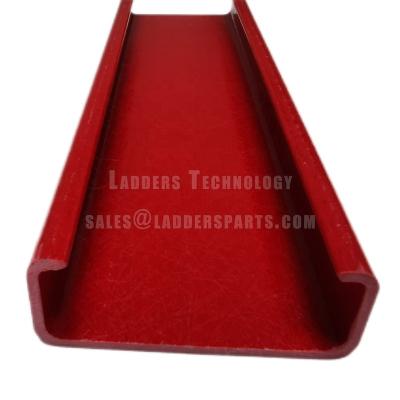 China Industrial FRP insulated fiberglass ladder channel rail and industrial rungs, D rungs, C channel, 80x30x3mm for sale