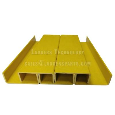 China Industrial Channel 80x30x3mm , Industrial Ladder FRP Fiberglass C Ladder Raw Material for sale