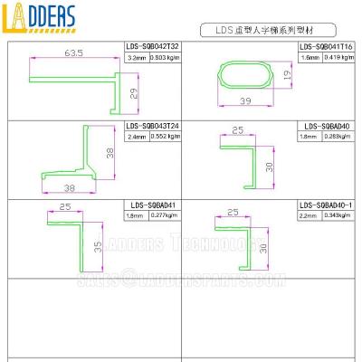 China Industrial aluminum raw material for aluminum type ladder, fiberglass scissor A type folding ladder escaleras for sale