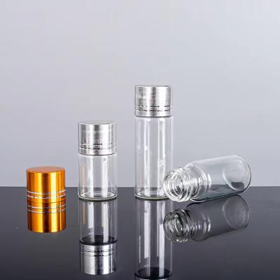 China Cosmetic Round Oil Serum 5ml 10ml 15ml 20ml Dropper Bottle Serum Glass Bottle Rose Gold Dropper Travel Bottle For Cosmetic Packaging for sale