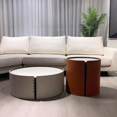 China Contemporary Factory Foshan Factory OEM Marble Top Modern Multi Size Marble Tea Table Corner Table Top Support Multi Combination Tea Table Sets for sale