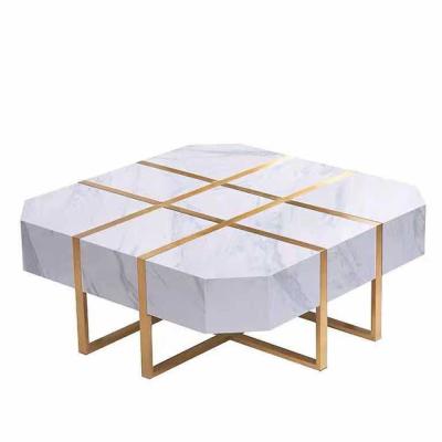 China Modern wholesale modern white marble living room octagon designer coffee coffee table luxury tea table for sale