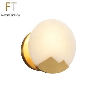 China Modern Indoor Lighting Luxury Sconce Lights Modern Marble Wall Lamp For Bedroom for sale