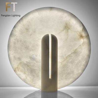 China Surface Mounted Nordic Modern Simple Creative Living Room Sofa Bedroom Bed Desk Personalized Alabaster Lamp for sale