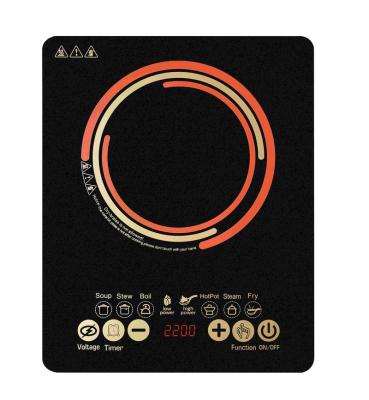 China Household Induction Cooker 1500W Smart Single Burner Fan Ice Touch Free Type Stove for sale