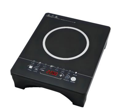 China Direct selling electric black 2200W factory porcelain household crystal cooktop dish with unique style induction cooktop for sale