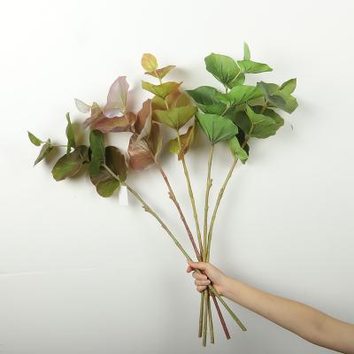 China Beautiful High Quality Artificial Real Touch Silk Dutch Leaf Piece Decorations Colorful Wedding Decorative Flowers for sale