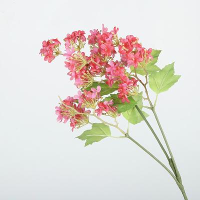 China Beautiful colorful hot sale touch to wedding home decoration stem vintage color artificial flower plastic silk hydrangea for sale