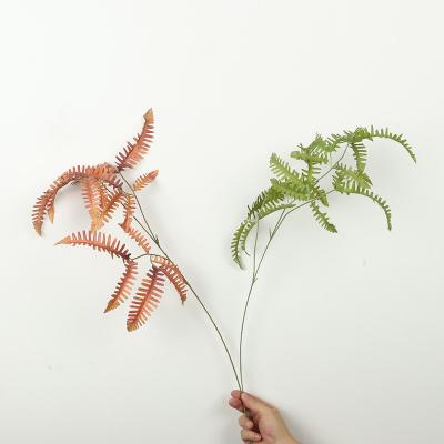 China Wholesale Colorful Beautiful Long Fern Leaves Plants Lifelike Decorative Artificial Grass Plant For Wedding Centerpiece Home Decor for sale