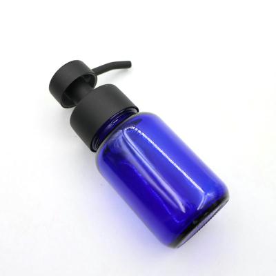 China Eco-friendly Recyclable Luxury Cosmetic Foam Pump Bottle Foam Bottle 100ml Blue Bottle for sale