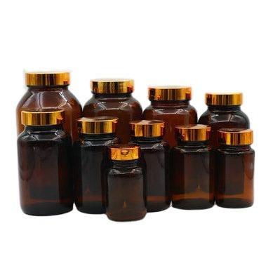 China Wholesale Amber Glass Wide Mouth Pill Bottle Capsule Bottle Pill Bottle For Medicine Use for sale