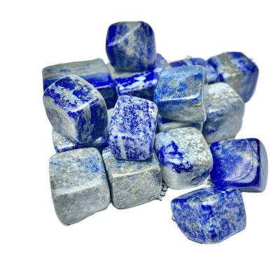 China China wholesale natural gemstone healing gravel tumbled blue lapis lazuli stone cube for decoration for sale