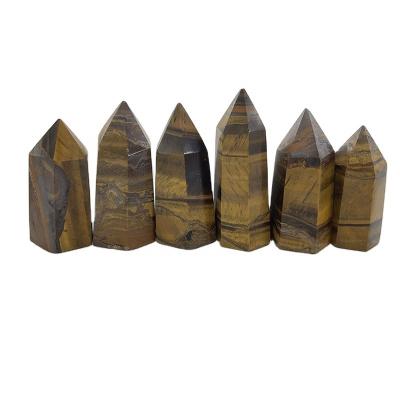 China Wholesale Point Natural Crystal Trick Magic Wand Jasper Eye China Tiger Stone Raw Reiki Healing Decoration for sale