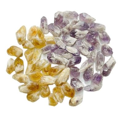 China China Natural Loose Gemstone Healing Brazilian Yellow Quartz Crystal Rough Citrine Stone for sale