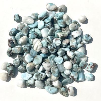 China China Industrial Crafted Light Blue Larimar Rare Variety Tumbled Stone For Radiating Healing for sale