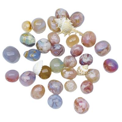 China Europe Crystals Wholesale Natural Gemstone Healing Tumbled Cherry Blossom Flower Agate Stones For Decoration for sale