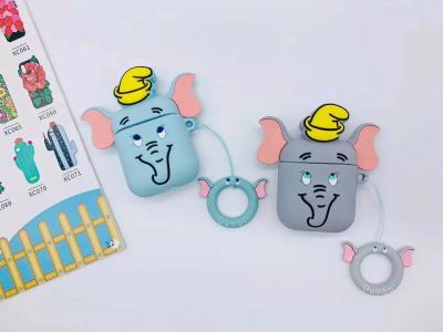 China For Apple Airpods Case Cartoon Earphone Cover With Lovely Ring 3D Animal Cartoon Earphones Full Protective Cover for sale