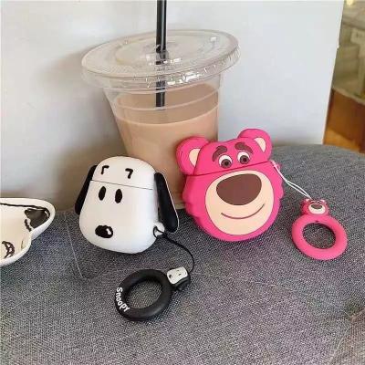 China 2019 NEW Cute Suitcase Anti-lost Cover for Airpods Silicone case with Finger Ring Strap for sale