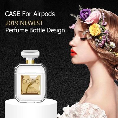 China Perfume Shape Crystal Luxury fragrance case for Airpod Cover case for Lady and cover for airpods1/2 for sale