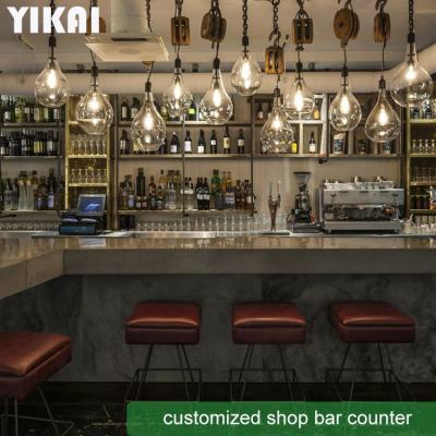 China Coffee counter design store decoration for mall bakery dessert food cafe shop customiezed kosher display cabinets for sale