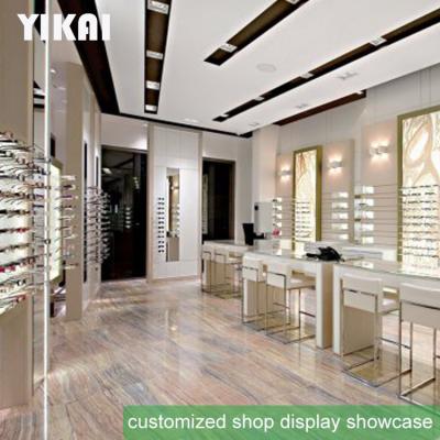 China Retail Shops Customized Round Optical Retail Glass Window Monocle Shelf Gondola Showcase Cabinet Round Modern Retail Cabinet Counter Design Customized for sale