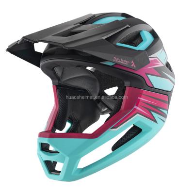 China Removable chin-bar Full Face Off Road Dirt Bike Power Sports Dual Racing Mountain Bike MTB Helmet for sale