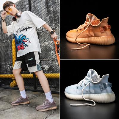 China Unique Mesh Top Men's Running Shoes Anti-Slippery Popcorn Sports Comfortable Wear-Resistant Breathable Shoes Non Slip European Size yeezy for sale