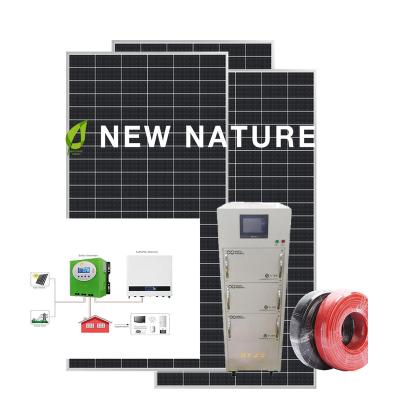 China 30kw 20kw 10kw commercial hybrid solar power system complete for home use with 500 watt solar panel Growatt inverter 3 phase for sale