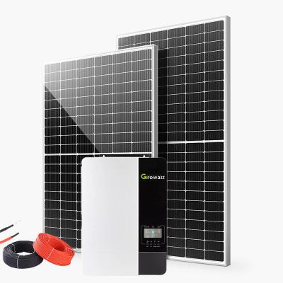 China Full set 10000w solar system 3KW 5KW 8kw 10KW home solar hybrid power system for home for sale