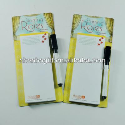 China Self Adhesive Custom Magnetic Memo Pad For Fridge, Magnetic Sticky Memo Pad Shopping List Memo Pad With Pen for sale