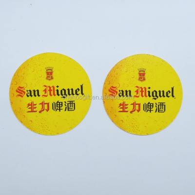 China Viable Custom Design Paper Beer Coaster , Both Sides Full Color Printing Card Paper Cheap Coaster For Beer for sale