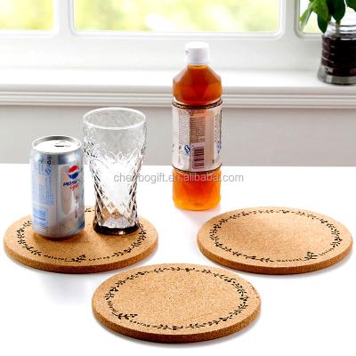 China Viable Screen Print 1 Color Printing OEM Design Kitchen Cork Custom Home Table Mat, Cork Tea Coaster for sale