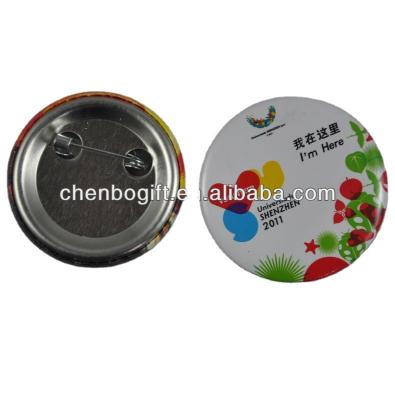 China Metal OEM factory tinplate promotion button badge/round button badge/cute pin buttons cheap price for sale