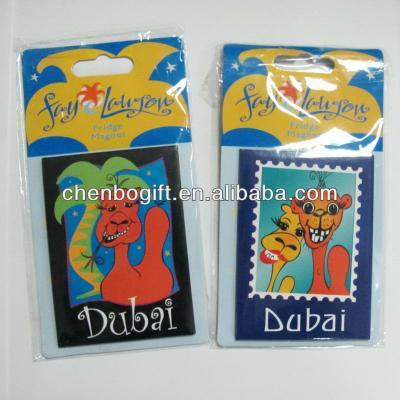 China Shape Hot Sale Dubai Tourist Souvenirs Tin Fridge Magnet Set , Custom Travel Tinplate Magnet For Fridge for sale