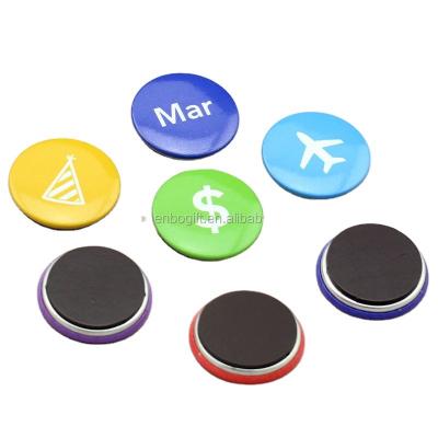 China Shape Promotion Gift Tin Fridge Magnet, Round Shape Tinplate Button Magnetic Badge for sale