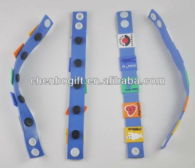 China OEM Rubber Factory - Soft PVC Charm Bracelets, Soft Souvenir PVC Bracelet for sale