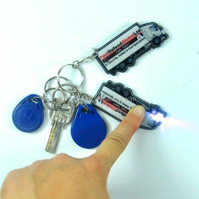 China Hot Sale PVC Bus Shape Led Key Chain , Flashlight Led PVC Key Ring for sale