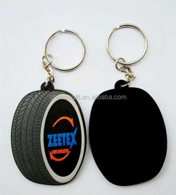 China OEM Factory - Tire Shape Rubber Key Chain , Custom Make Logo Rubber Key Holder 4x5cm Or Custom for sale