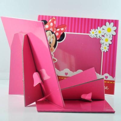 China Custom Logo Paper Design Printing Cute Cartoon Kids Paper Picture Frame, Custom 4x6 Paper Photo Frames For Kids Cartoon Picture Print for sale