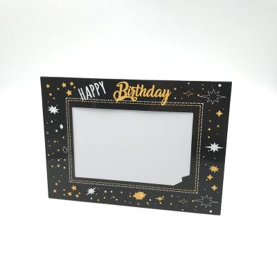 China Good Quality Happy Birthday and Christmas Cardboard Paper Photo Frame, 4x6 Inch Paper Photo Frames for sale