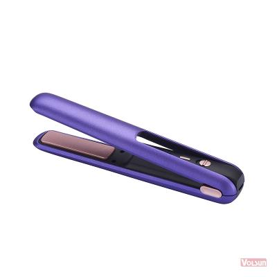 China Hotel Mini PTC Indicator Flat LED Irons Cordless Rechargeable Portable Hair Straightener Hair Straightener for sale