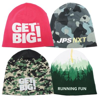 China JOINT running beanie promotion spandex custom printing reversible custom sublimation printing quick dry running beanie hat for sale