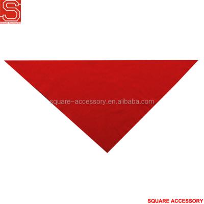 China Fashionable Custom Logo Cheap Solid Red Cotton Pet Triangle Dog Bandana for sale